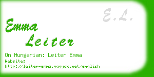 emma leiter business card